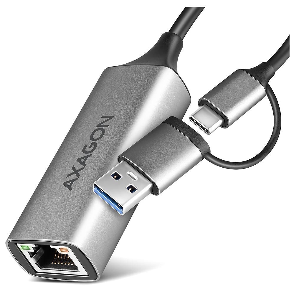 Axagon Gigabit Ethernet Adapter USB-C+ USB-A