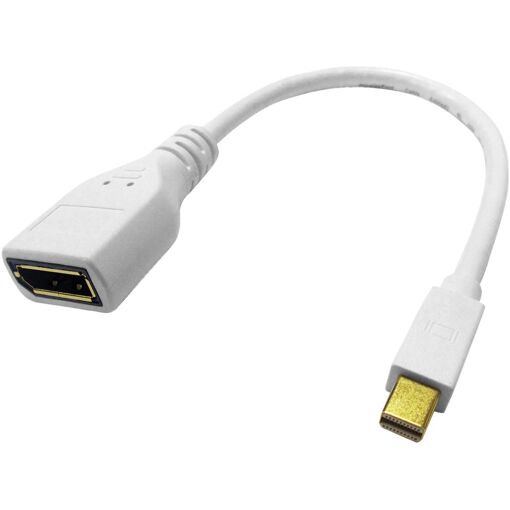 Roline Mini DisplayPort to DisplayPort Adapter, White