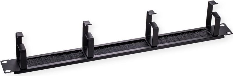 Roline Cable Organizer, 4 Metal Rings, Black, with Brush