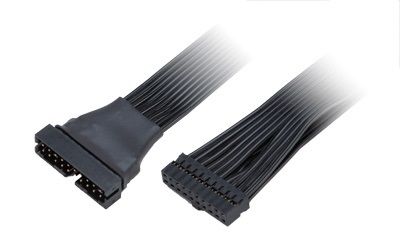 Akasa Flat Cable and Tape, Black, 0.15m