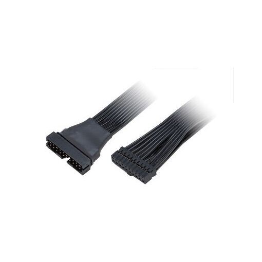 Cable plano y cinta Akasa Negro, 0,15 m