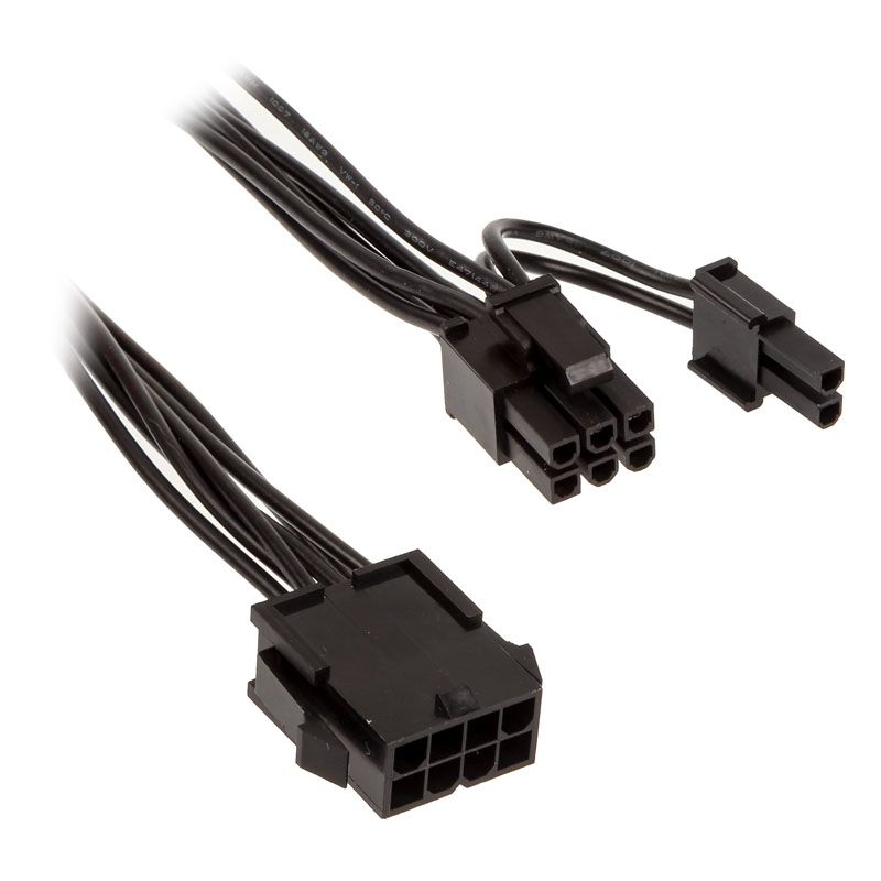Kolink 4+4-Pin CPU to 6+2-Pin PCIe Adapter, Black
