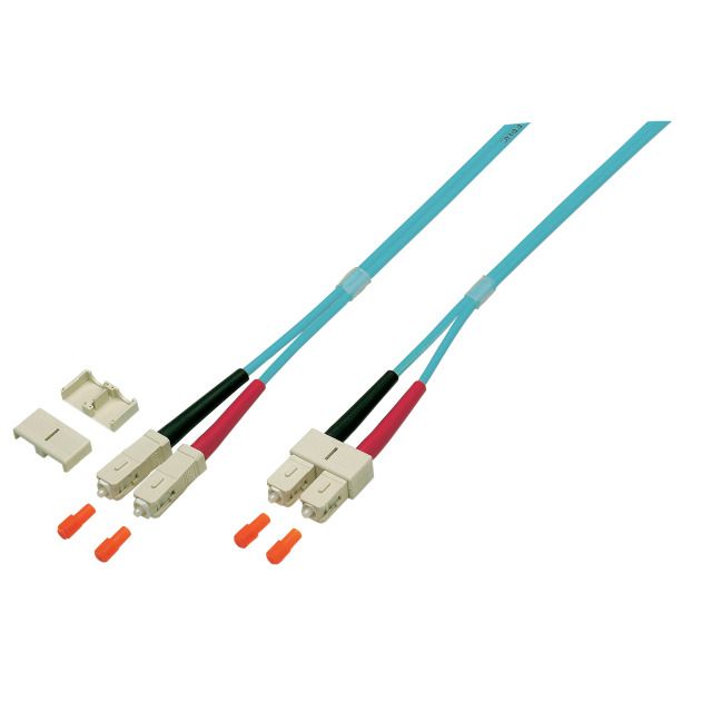 Cable de fibra óptica Efb Elektronik O0318.1, 1 m, OM4, Turquesa