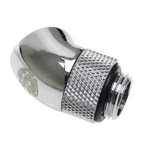 Bitspower BP-45R - Liquid Cooling Rotational Angular Connector - Shiny Silver