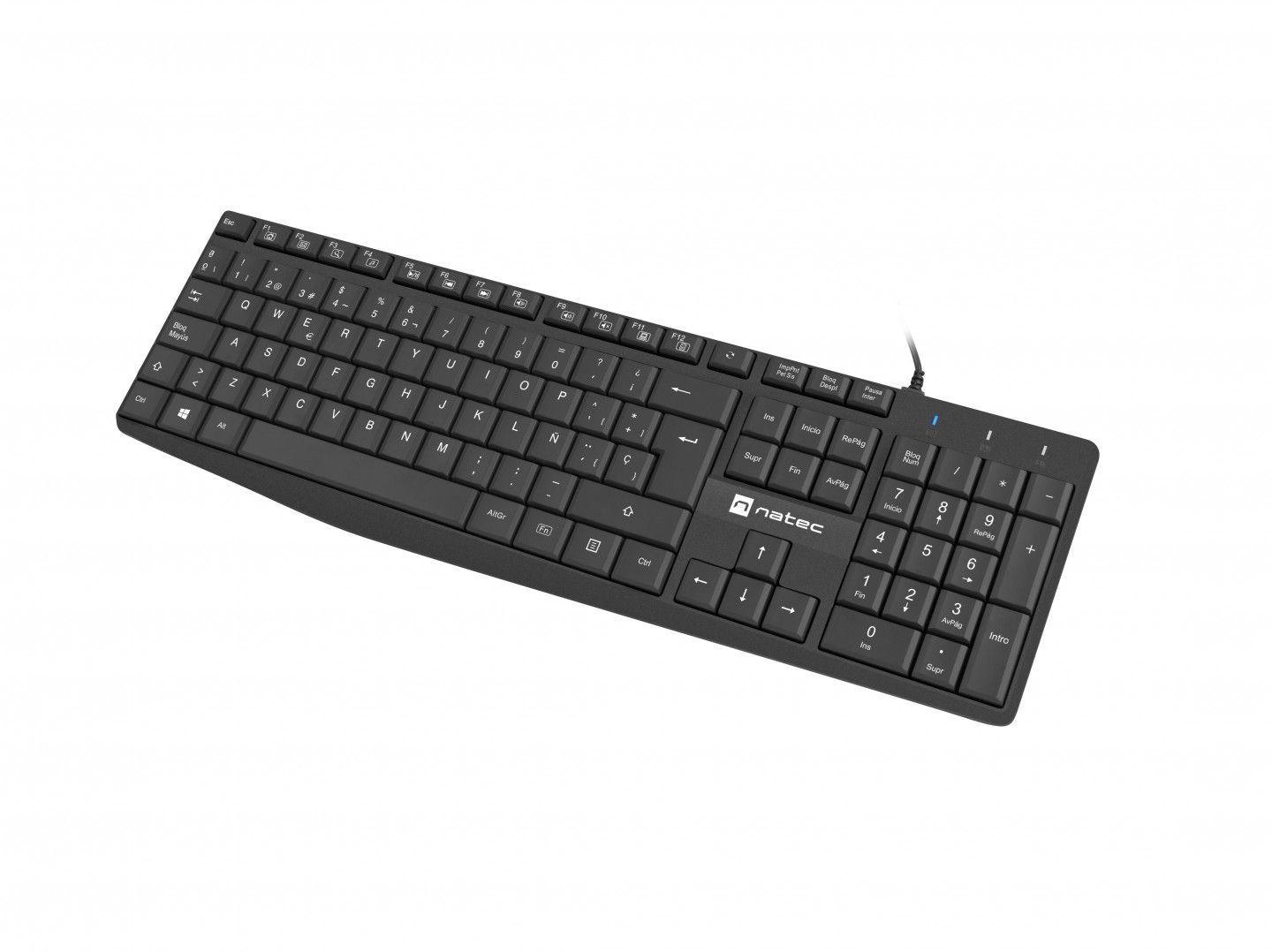 Natec NKL-1948 Spanish Qwerty Keyboard, Black