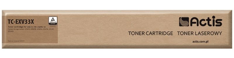 Actis Black Toner Cartridge TC-EXV33X (Canon C-EXV33 Replacement)