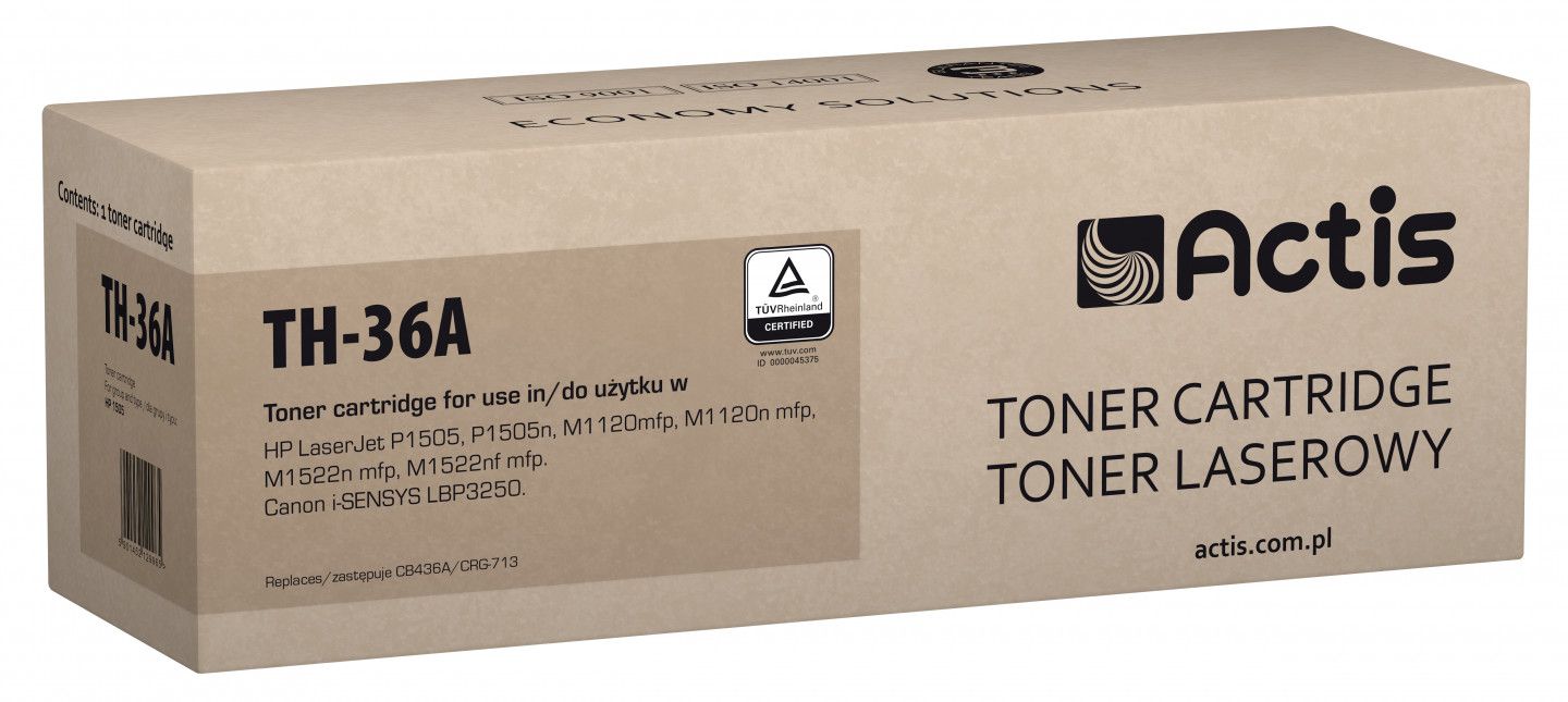 Actis TH-36A Toner Cartridge (HP 36A CB436A, Canon CRG-713 Equivalent)