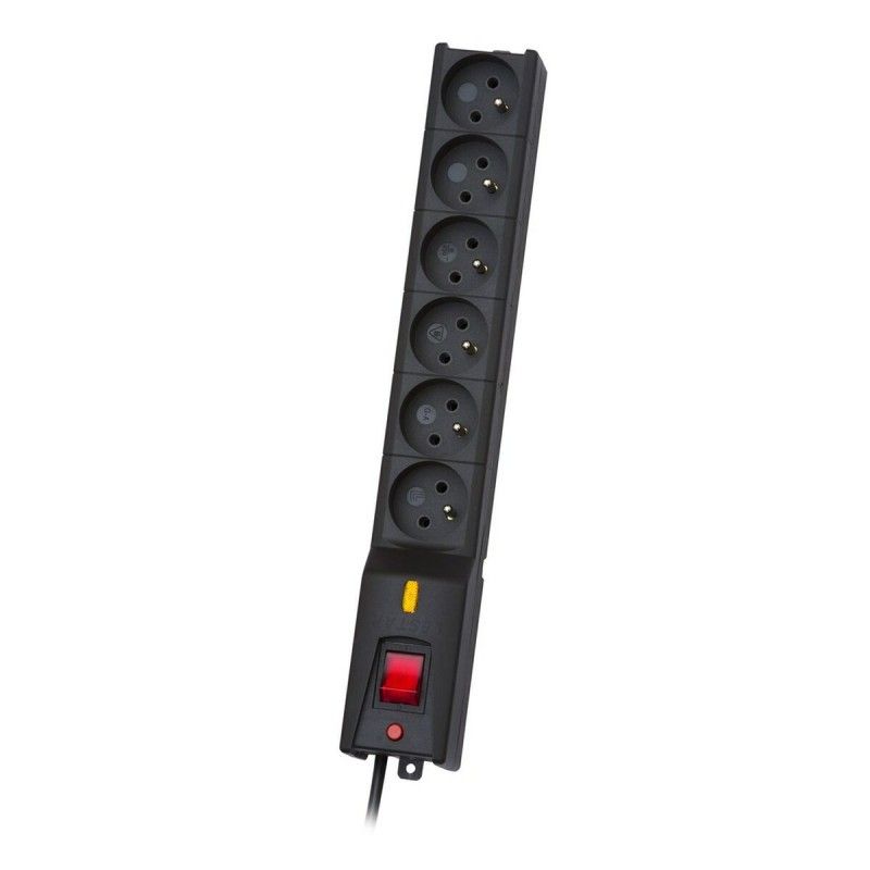Lestar Surge Protector, 1.5m Black, 6 AC Outlets, 230V