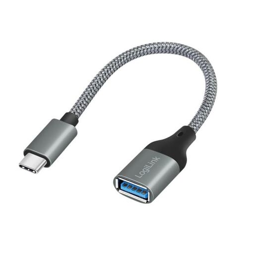 LogiLink USB-C to USB-A Adapter (0.15m, Dark Grey)