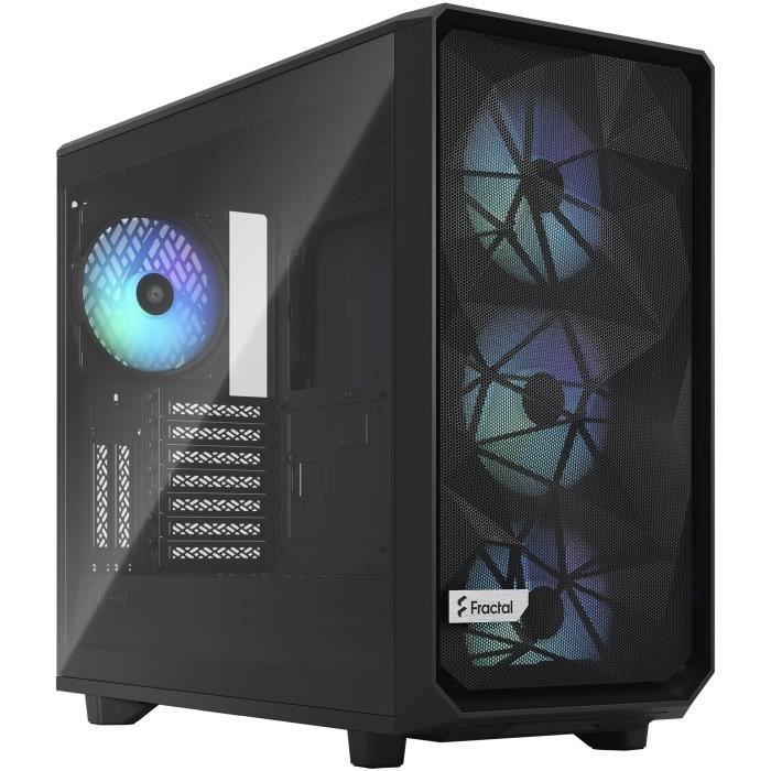 Fractal Design Meshify 2 RGB Black TG Light Tint PC Case - Black (FD-C-MES2A-06)