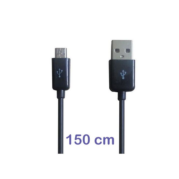 Câble USB Micro-USB Amahousse Noir 1,5m pour Samsung Galaxy S6 Edge G925