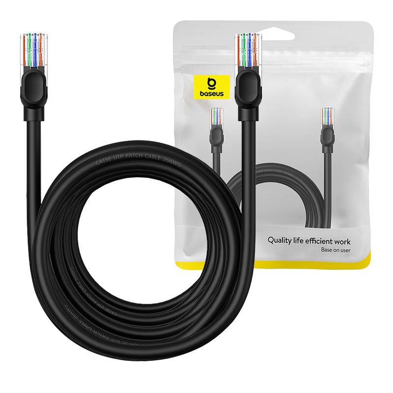 Baseus Ethernet Cat5 Cable, 8m (Black)