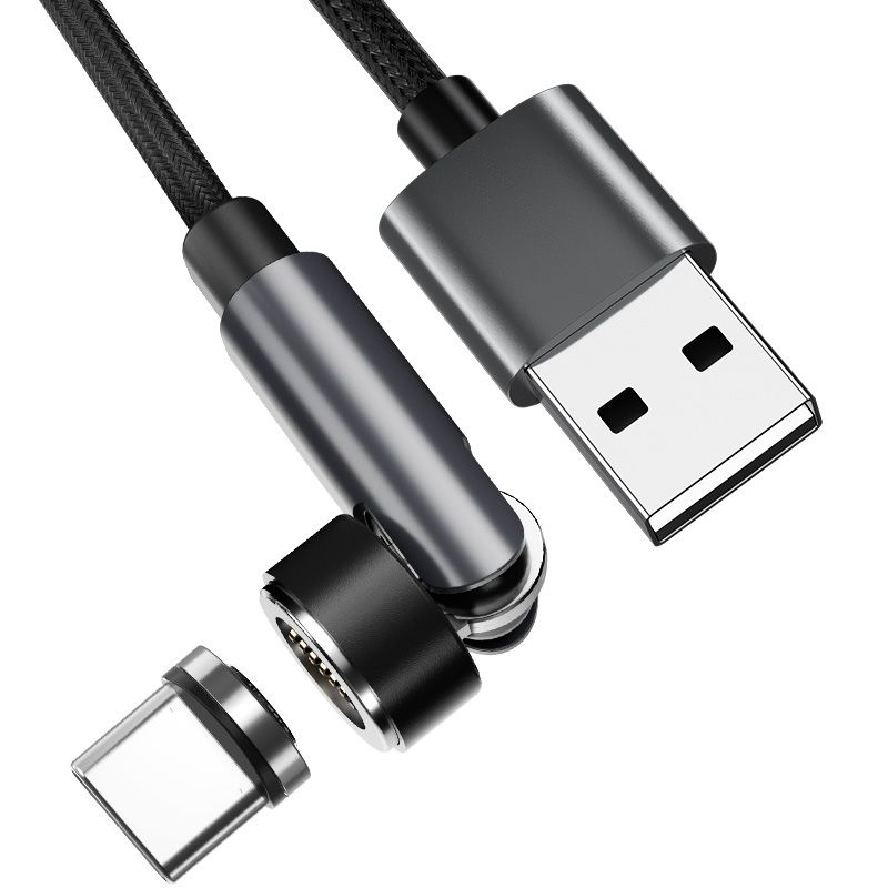 Cable USB-C Magnético INF 3A Carga Rápida 2m Negro