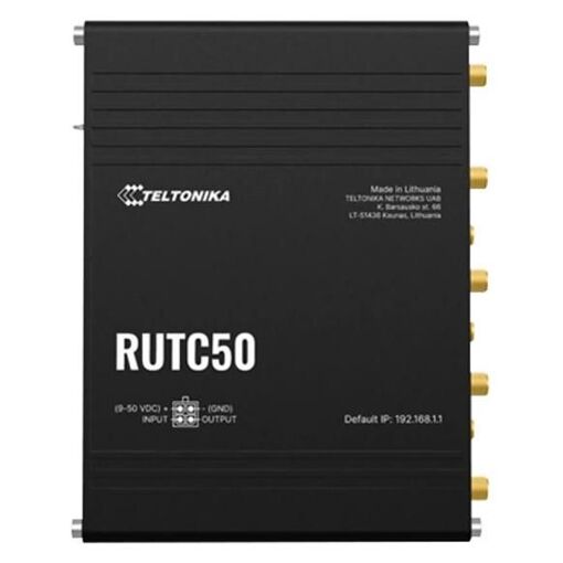 Teltonika RUTC50 - Wireless Router - 4-Port WAN Switch - 1GbE, PPP, DNP3 - Wi-Fi 6 - 2.4GHz - 4G, 5G, 3G