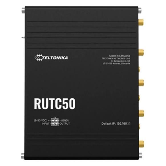 Teltonika RUTC50 - Wireless Router - 4-Port WAN Switch - 1GbE, PPP, DNP3 - Wi-Fi 6 - 2.4GHz - 4G, 5G, 3G