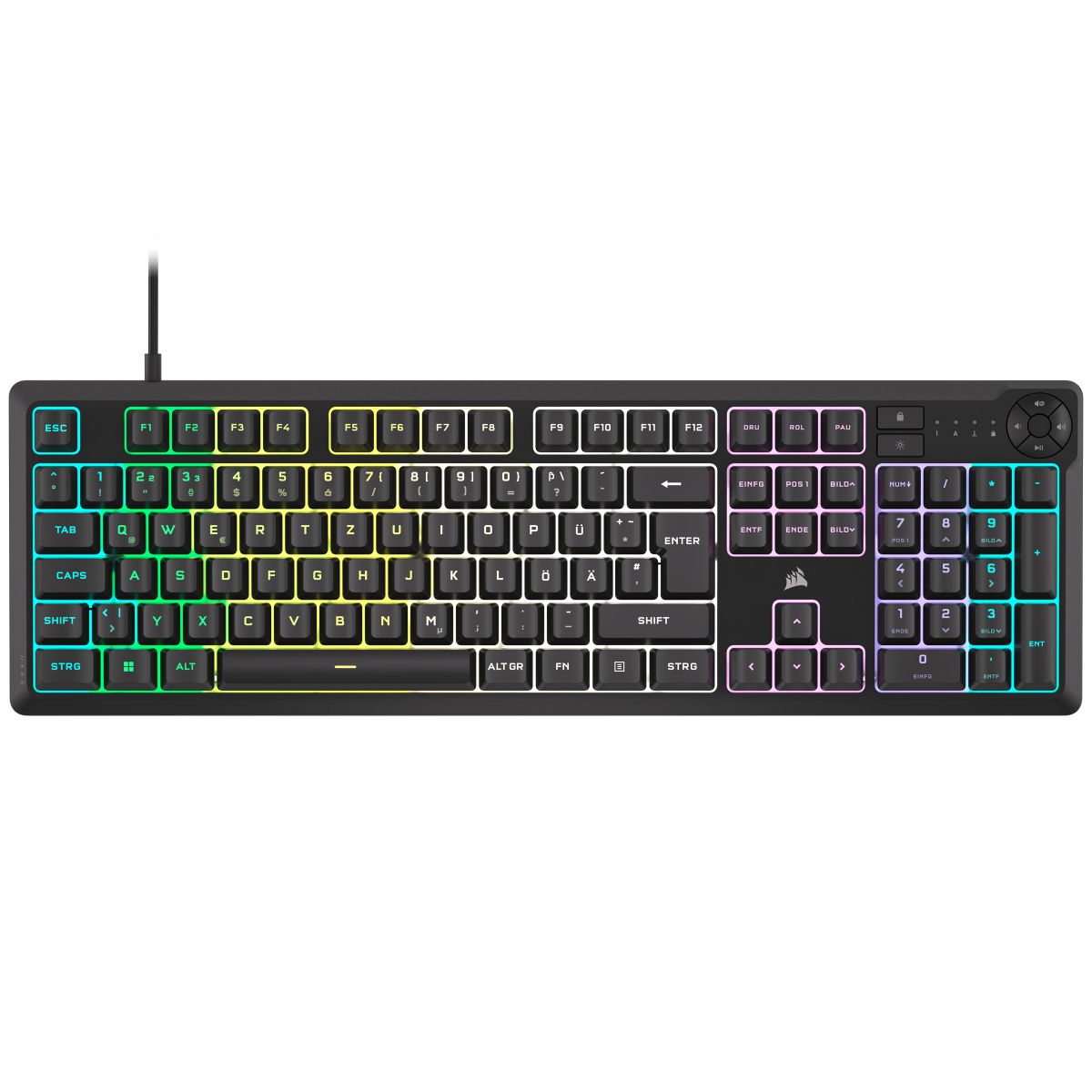 Teclado de juego Corsair K55 Core RGB - Negro