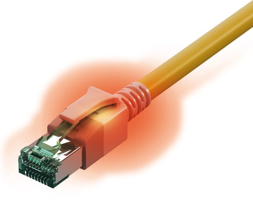 Sacon Network Cable, Yellow, 2m Cat6a S/FTP (S-STP)