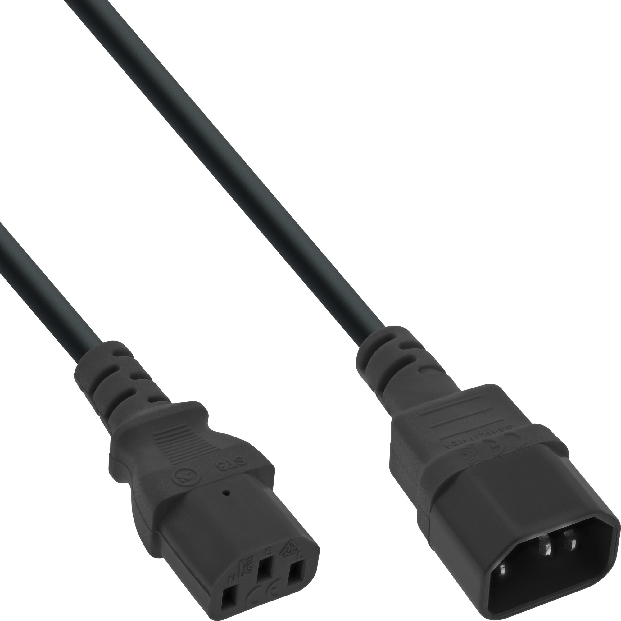 InLine 16632B Electric Cable, Black, 3m