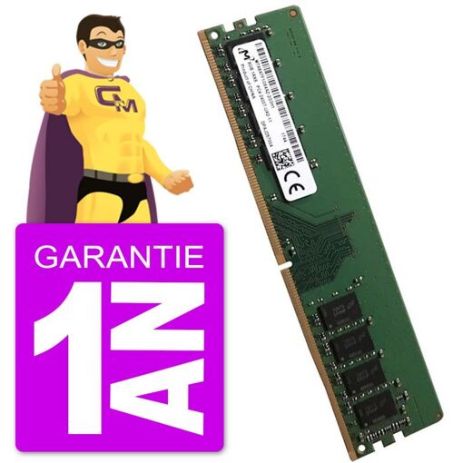 Memoria RAM Micron 8GB DDR4 (PC4-19200U, MTA8ATF1G64AZ-2G3H1)