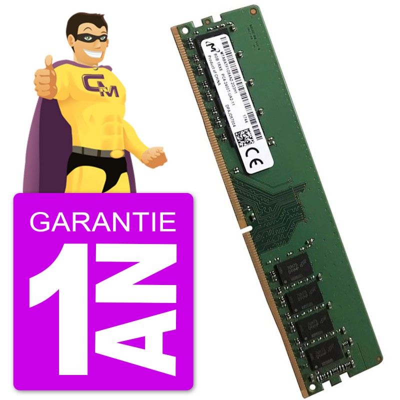 Memoria RAM Micron 8GB DDR4 (PC4-19200U, MTA8ATF1G64AZ-2G3H1)
