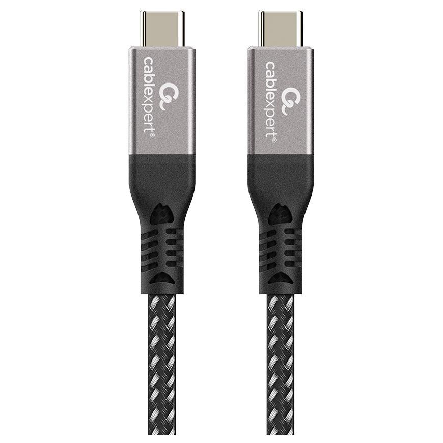 Cable Gembird USB4 Tipo-C, 1,5 m, Negro/Plata