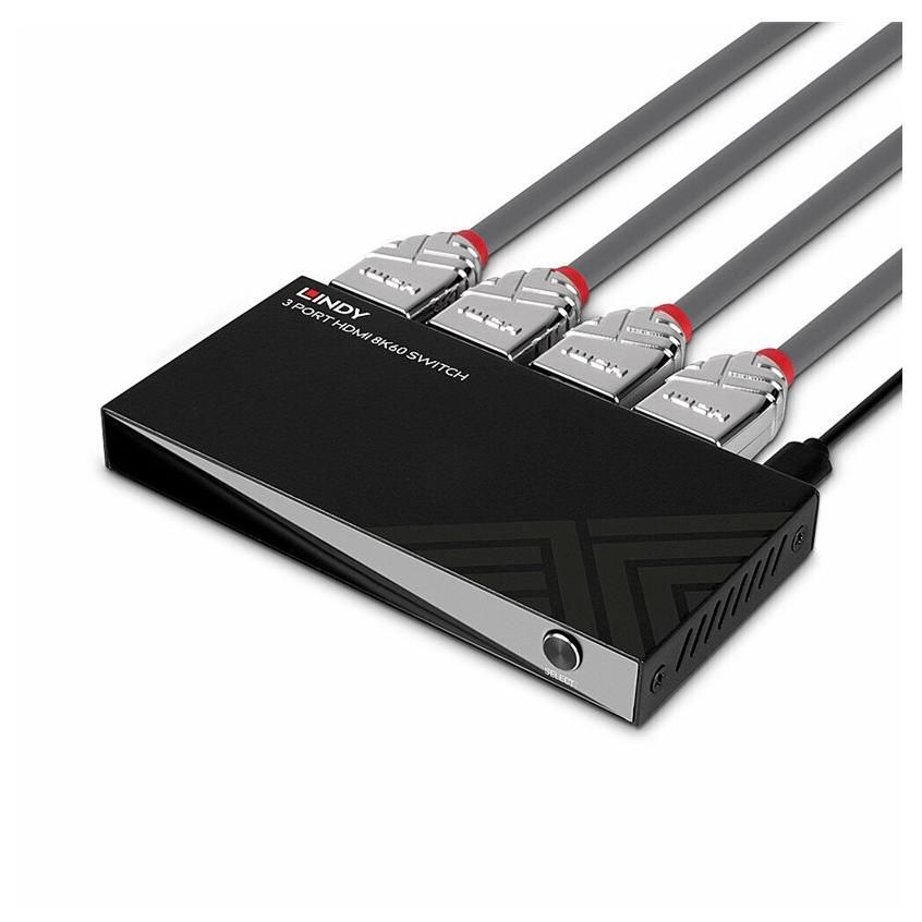Lindy 8K60 Video/Audio Switch - 3 HDMI - Desktop