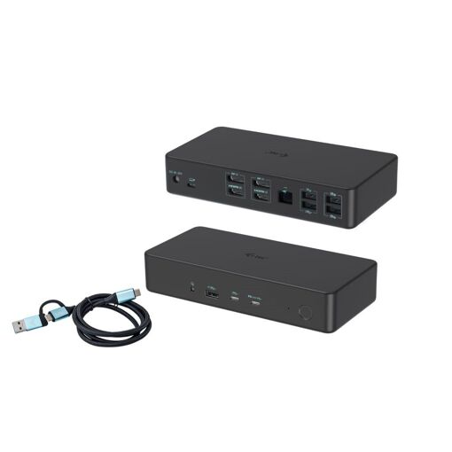 Station d'accueil i-tec CADUAL4KDOCKPD2IT avec câble USB-C 3.1 Gen 1 - Noir
