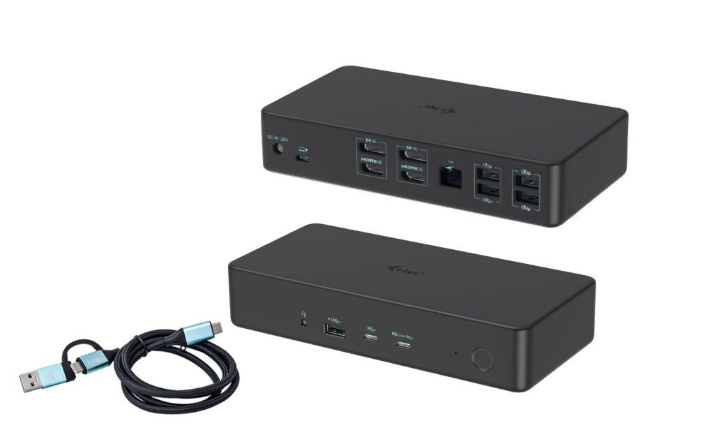 i-tec CADUAL4KDockPD2IT USB-C Docking Station (3.1 Gen 1) - Black