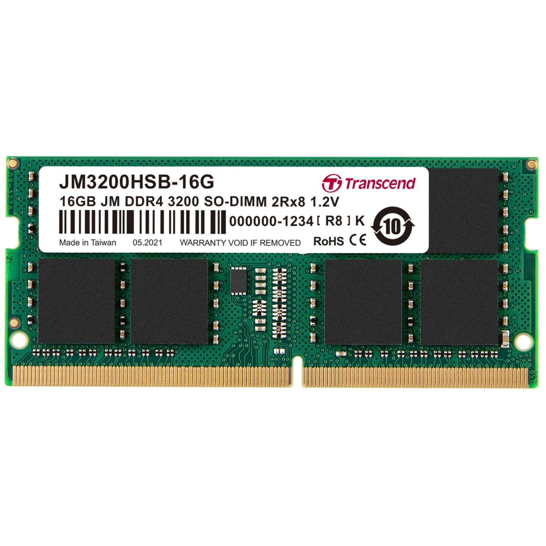 Transcend JetRam 16GB DDR4 SO-DIMM Module (3200MHz, 260-pin)