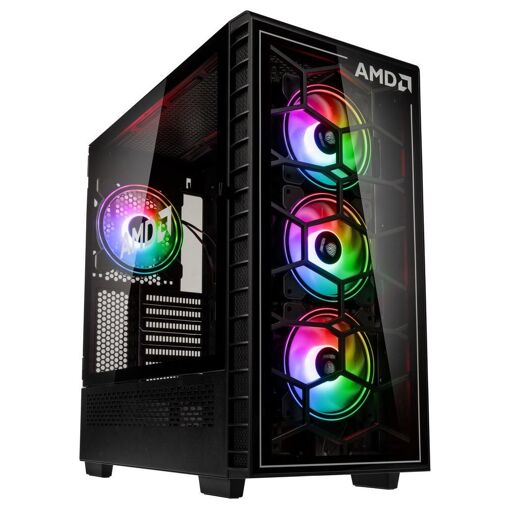Torre de PC Kolink Observatory Y AMD SE ARGB - Negro y transparente