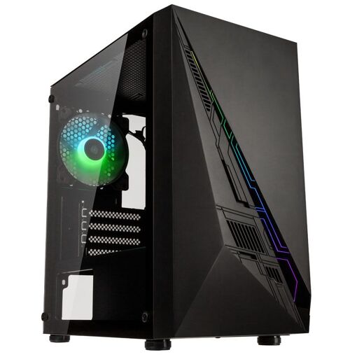 Kolink Inspire K2 Plus ARGB Micro-ATX Case, Tempered Glass - Black