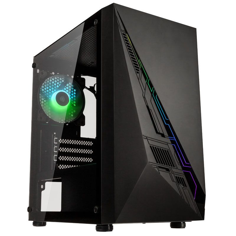 Kolink Inspire K2 Plus ARGB Micro-ATX Case, Tempered Glass - Black