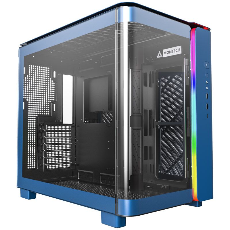 Caja de PC Montech King 95 RGB de tamaño medio - Azul