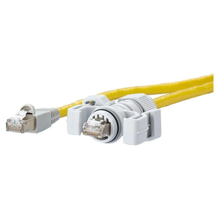 Metz Connect E-Dat V6 Cat6 Network Cable, 1m, Yellow