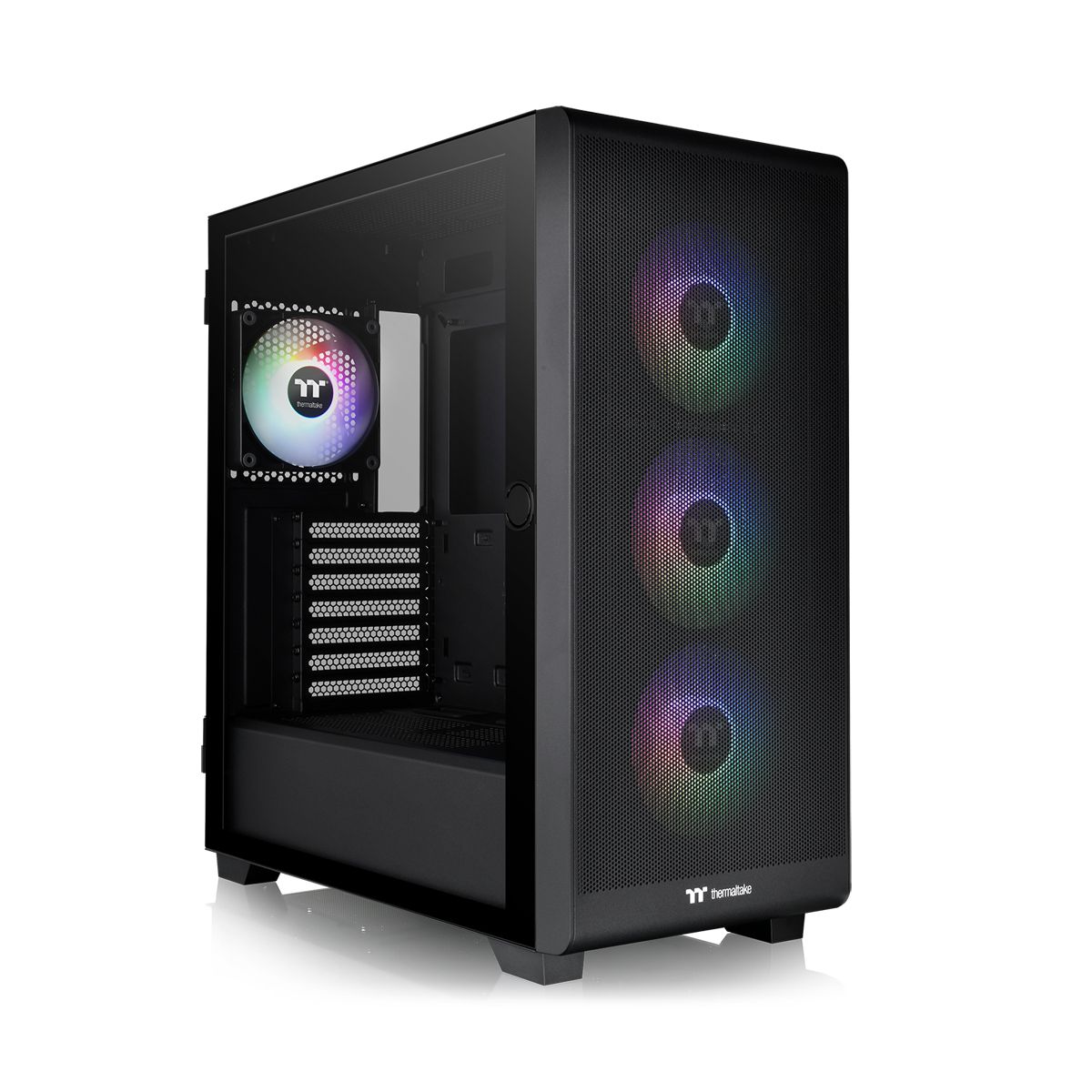 Thermaltake S250 ARGB Mid-Tower Case - Black - RGB - Glass Panel