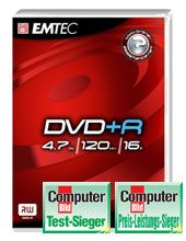Emtec 4.7GB DVD-R 16x Single