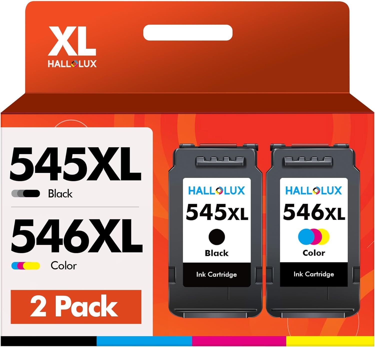 Canon PG-545XL & CL-546XL Ink Cartridges Multipack (Black and Color, 2-Pack) for Pixma Printers