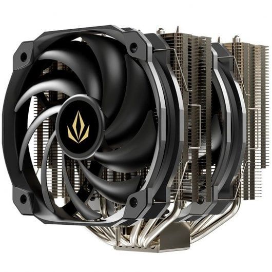 Forgeon Windlord Black CPU Cooler with Dual 140mm Heatsinks - Black