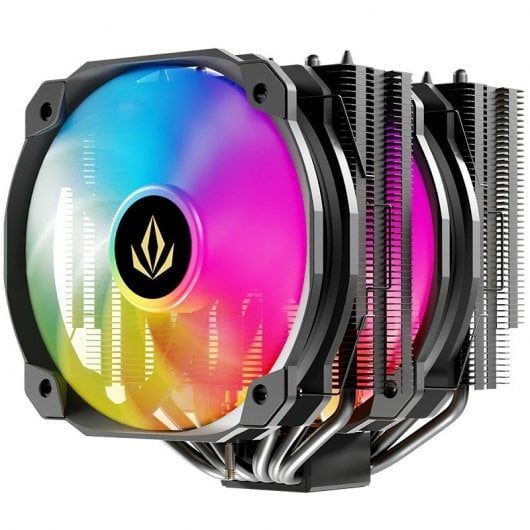 Forgeon Windlord ARGB Black 6-Pipe CPU Cooler with Dual 140mm Heatsinks - Black