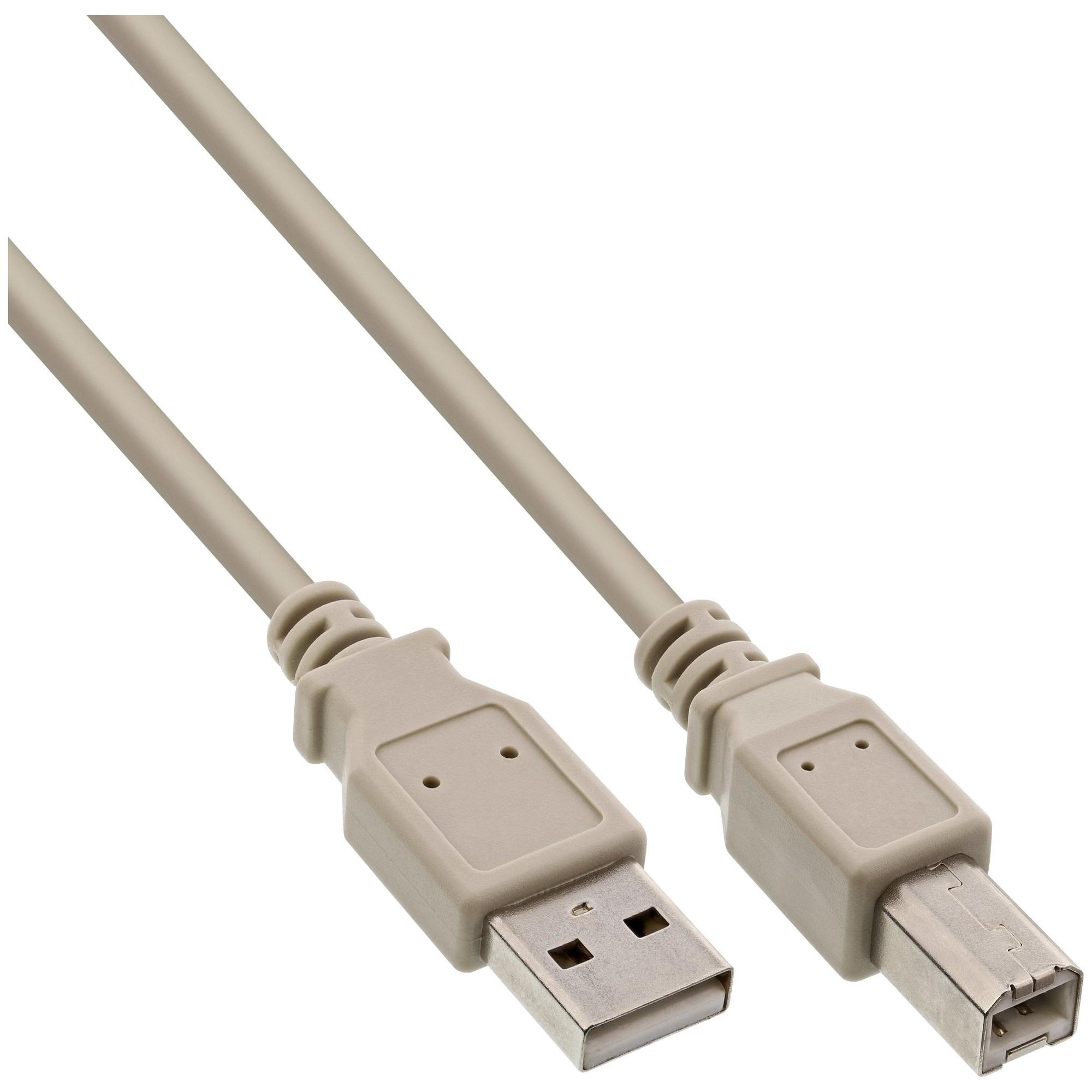 InLine 34518L USB Cable 6ft USB A to USB B Beige