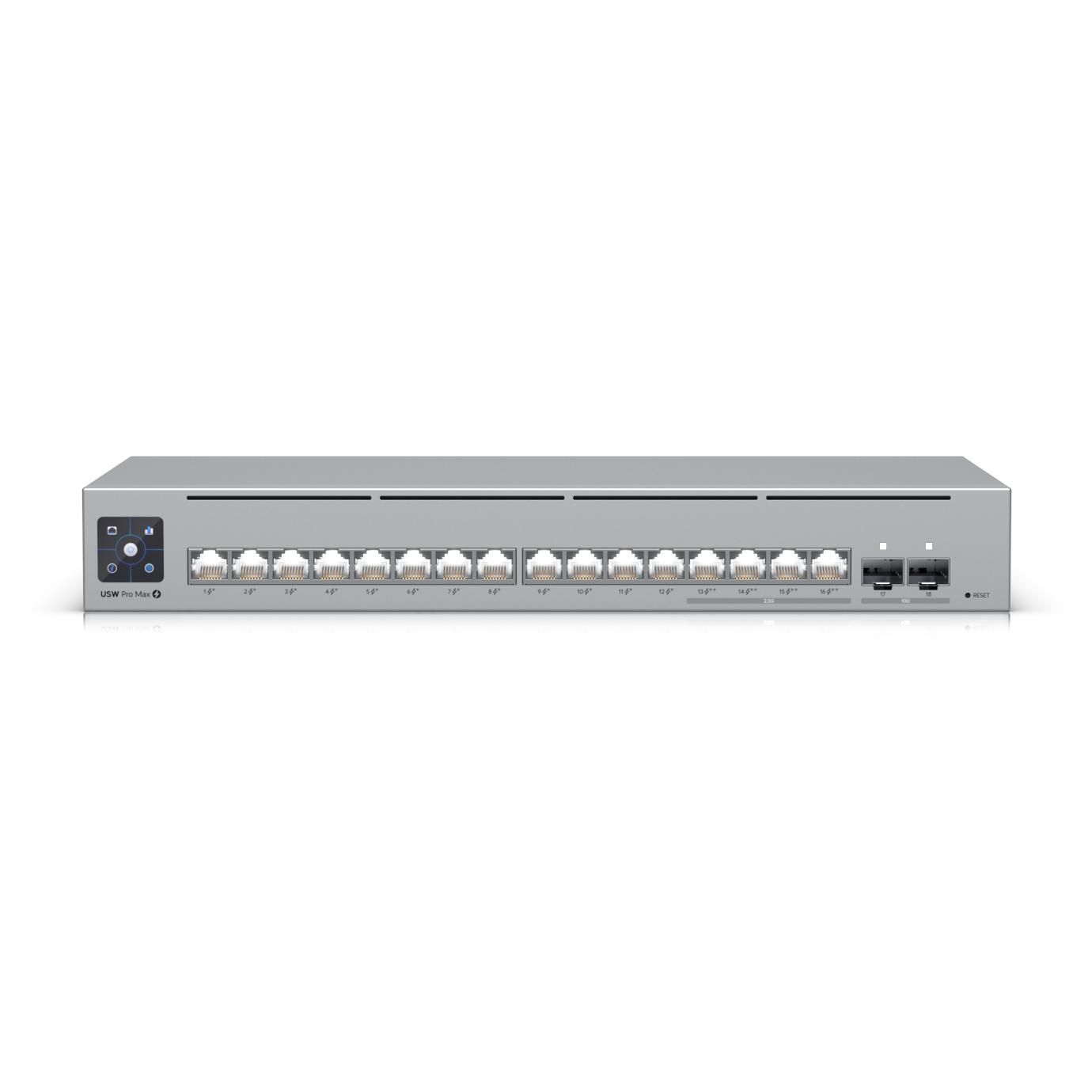 Commutateur réseau Ubiquiti Pro Max 16 PoE géré L3 Gigabit Ethernet (10/100/1000) avec prise en charge PoE