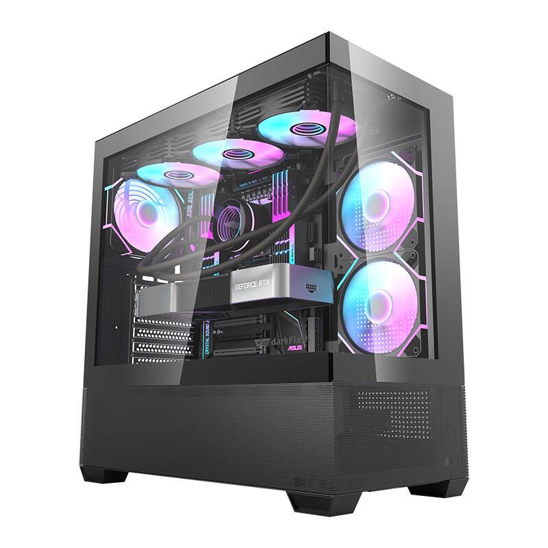 Darkflash DS900 Air Case, Black, 7 ARGB Fans