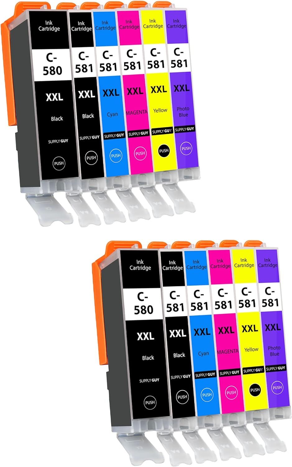 XXL Ink Cartridges Compatible with Canon PGI-580 CLI-581 for Pixma TS Series Printers