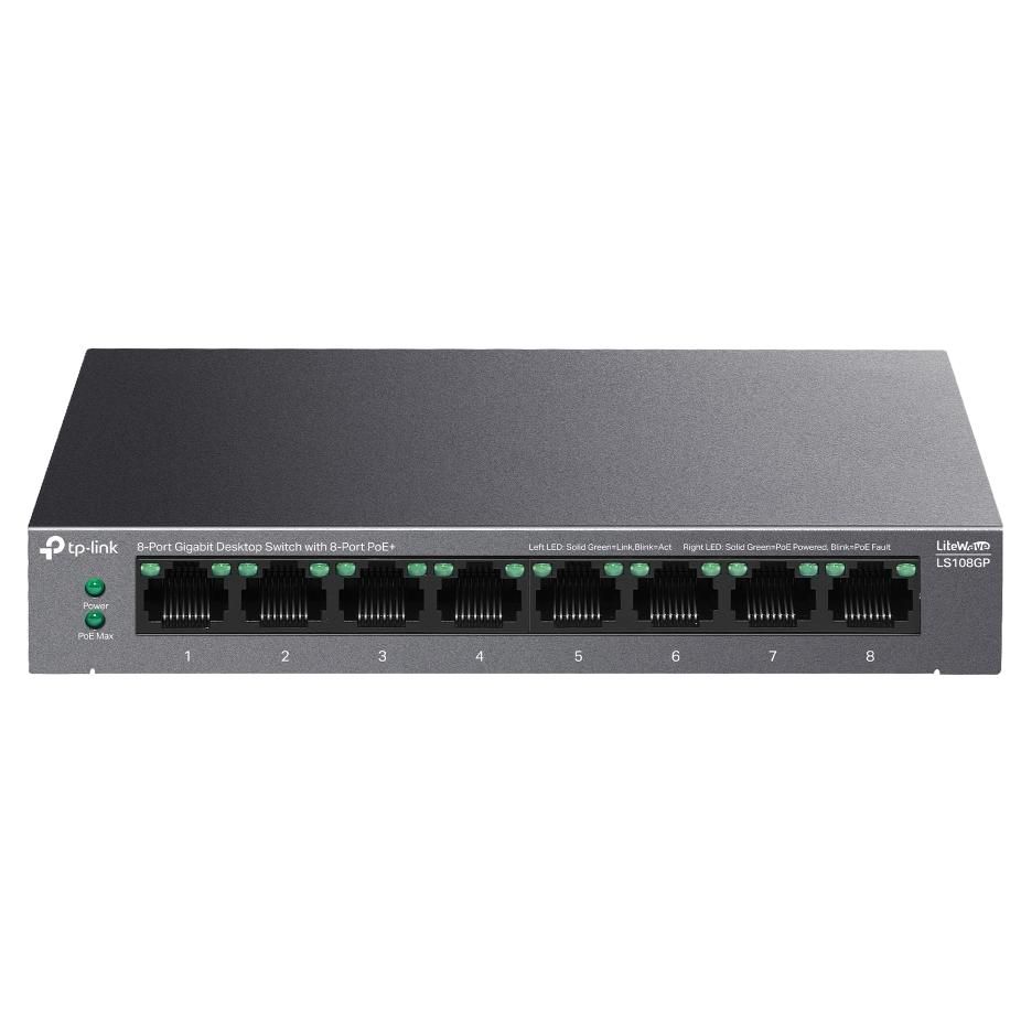 TP-Link LiteWave LS108GP Gigabit Ethernet Switch (PoE)