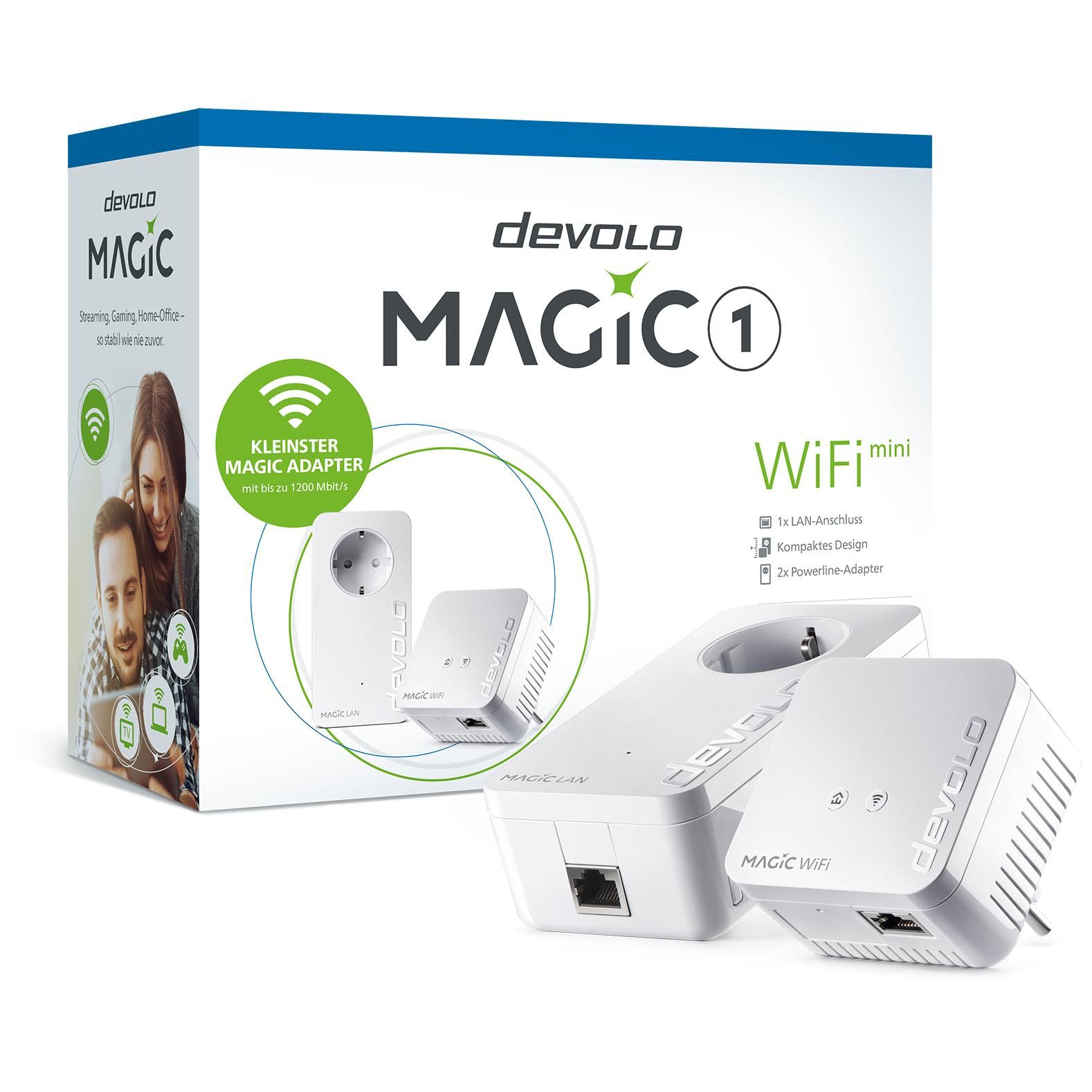 Kit de inicio Devolo Magic 1 WiFi mini (1200 Mbps) - Blanco (conjunto de 2 unidades)