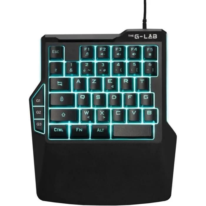 Teclado gamer G-Lab Keyz Thorium - Teclado mini con cable - Negro