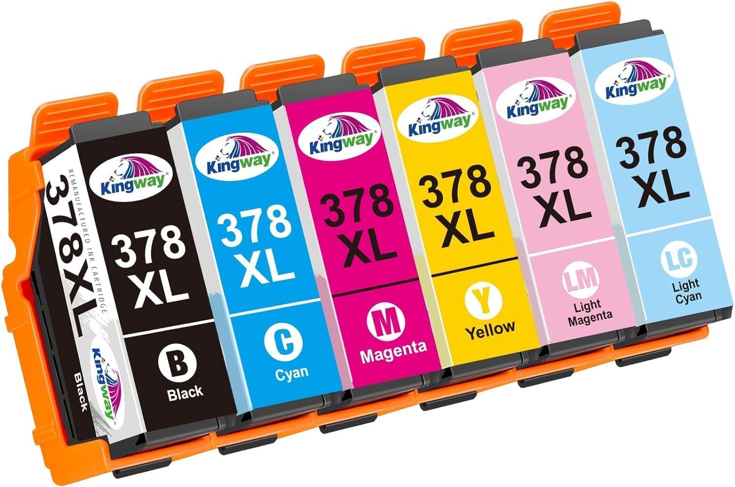 378XL Remanufactured Ink Cartridges for Epson 378XL (6 Pack)