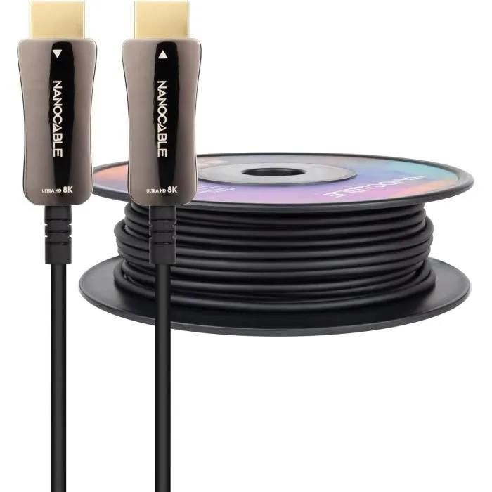 NanoCable 30m HDMI Cable 2.1, 4K 120Hz, HDR, ARC, Black
