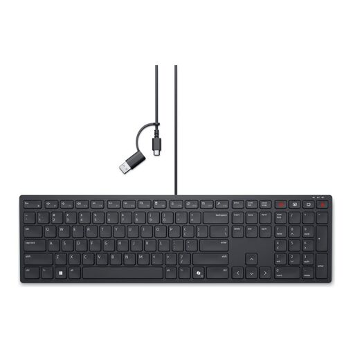 Teclado Dell Pro Silencioso cableado KB525C - USB, USB-C - AZERTY - Negro