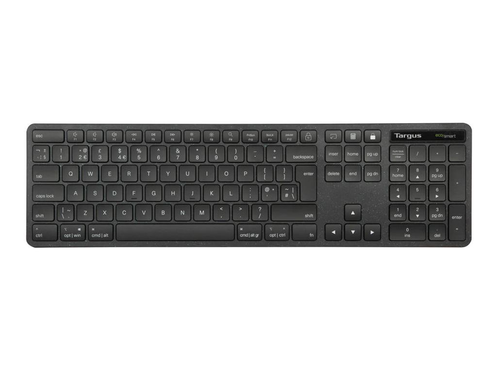 Targus EcoSmart Keyboard - Full Size - Antimicrobial - USB - QWERTY - Nordic - Black
